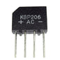 KBP206 Flat Bridge 2A 600V 4P/P