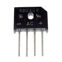 KBU602 Flat Bridge 6A 200V 4P/P